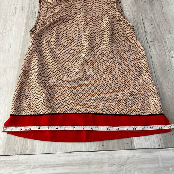 Willi Smith Sleeveless Graphic Zig Zag Silky Soft Blouse Shirt XS - Picture 10 of 10